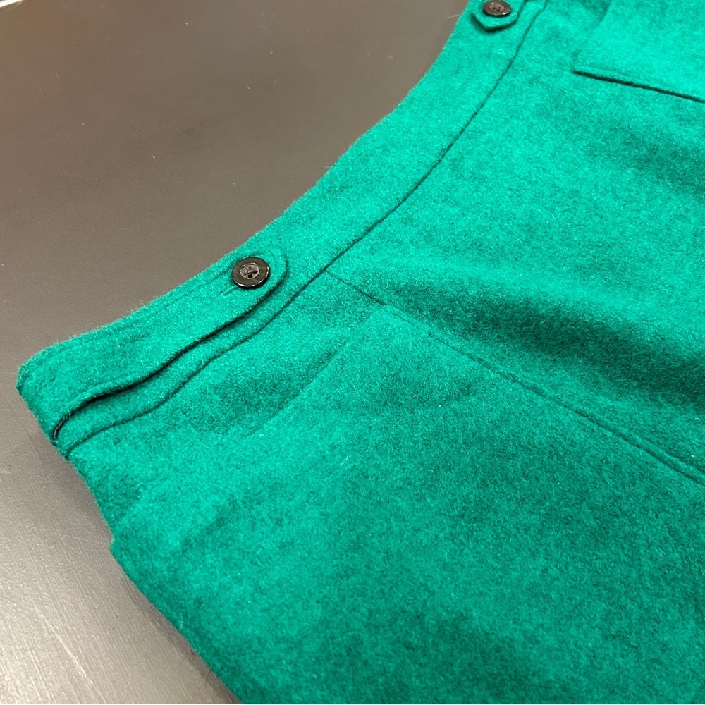 Anthropologie Maeve Kelly Green Wool Blend Skirt Size 12 - Picture 5 of 7